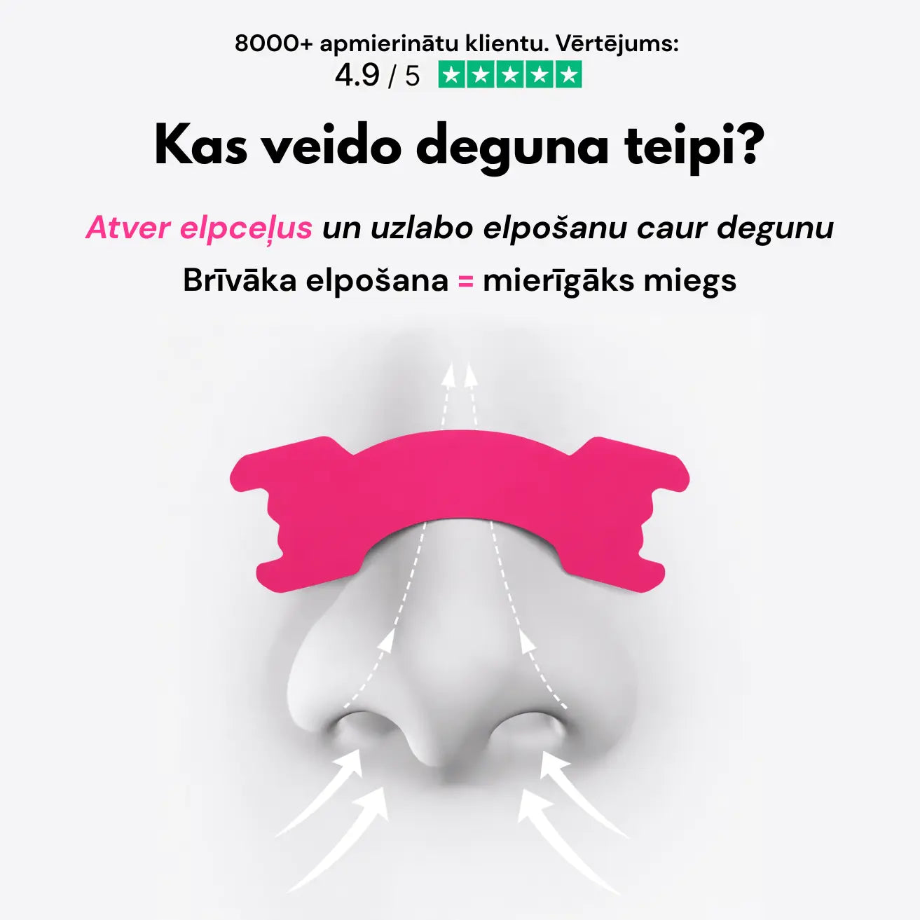 Stripz pret krākšanu komplekts mierīgam miegam