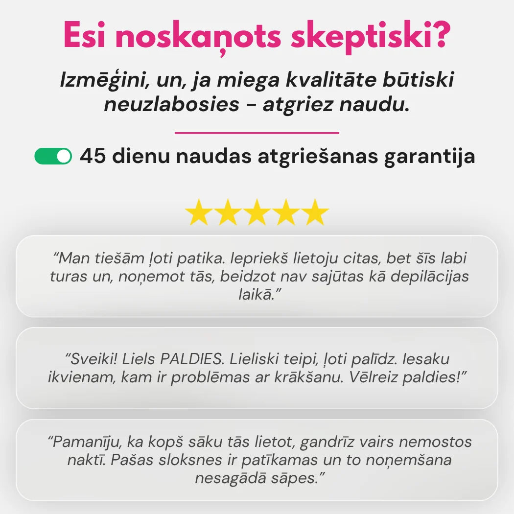 Stripz™ pret krākšanu komplekts mierīgam miegam