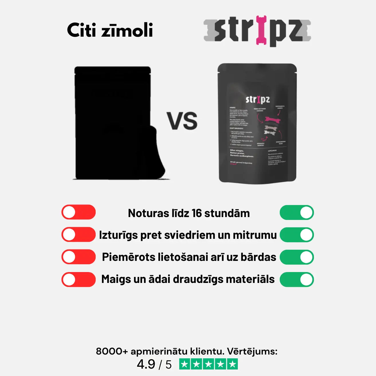 Stripz pret krākšanu komplekts mierīgam miegam